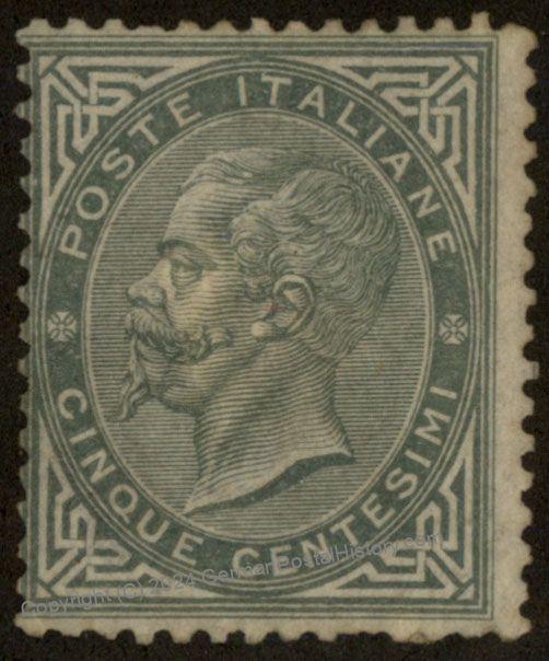 Italy 1863 Kingdom MNG Sassone 16 Vittorio Emanuele II 55041